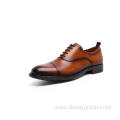 Cap toe Comfortable Dress Men Shoe Cow Leather